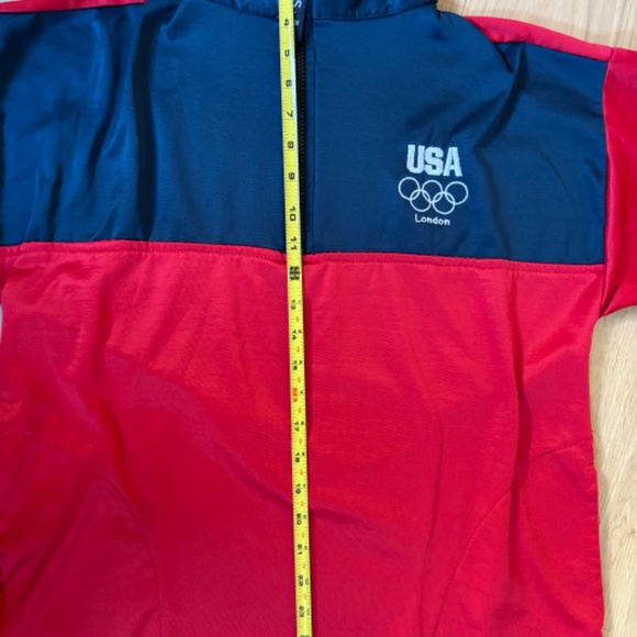 2012 London Olympics Team USA Red & Navy Blue 1/4 Zip Pullover Jacket Si… - Picture 7 of 10